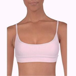 Frankies Bikinis Womens Gavin Pink Knit Adjustable Straps Bikini Swim Top